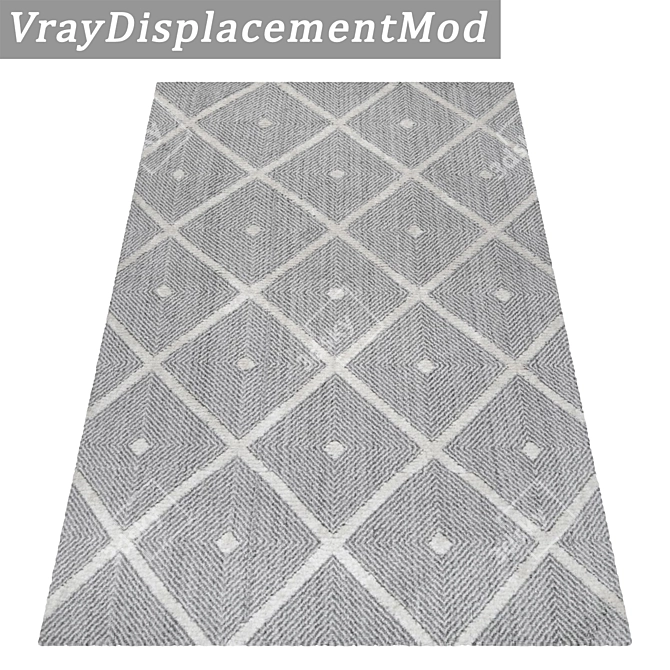 Versatile 3-Piece Carpet Set 3D model image 3