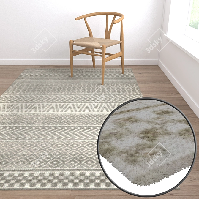 Luxury Carpets Set: High-quality Textures 3D model image 5