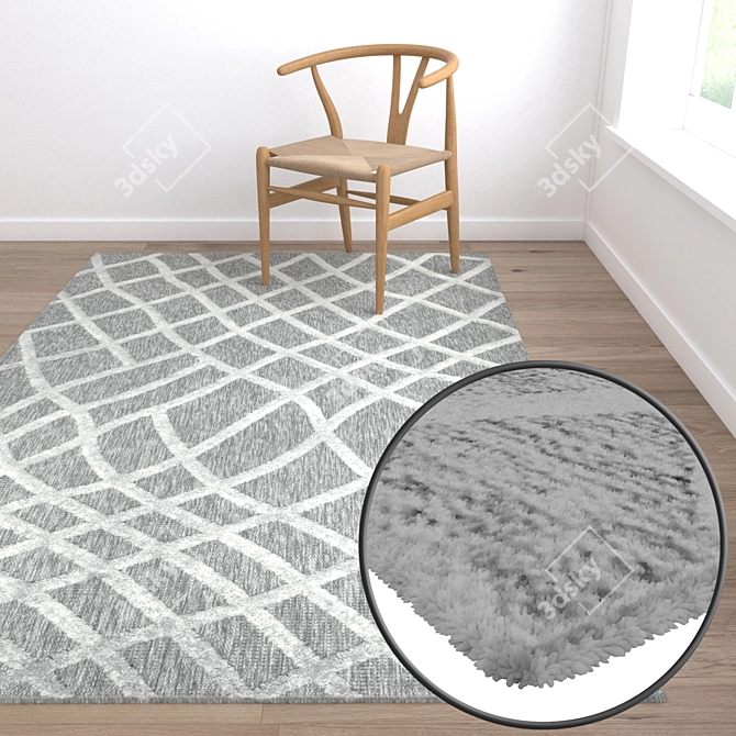 Luxury Carpet Set 1278 - High-Quality Textures 3D model image 5