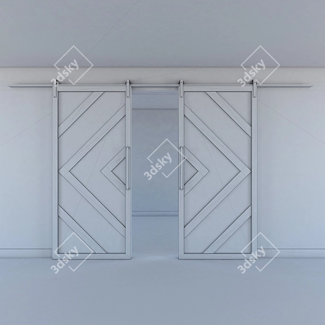 Contemporary Entrance Door 3D model image 4