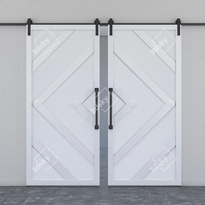 Contemporary Entrance Door 3D model image 5