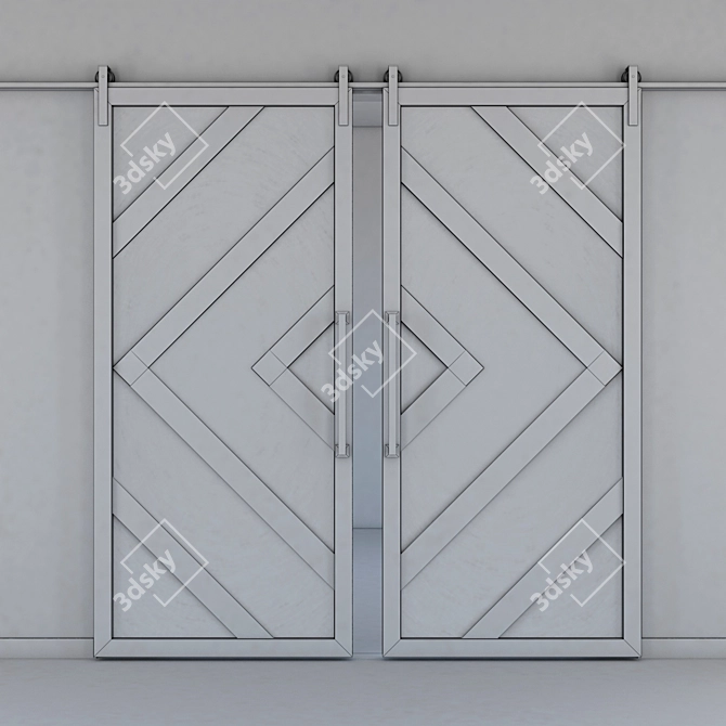 Contemporary Entrance Door 3D model image 8