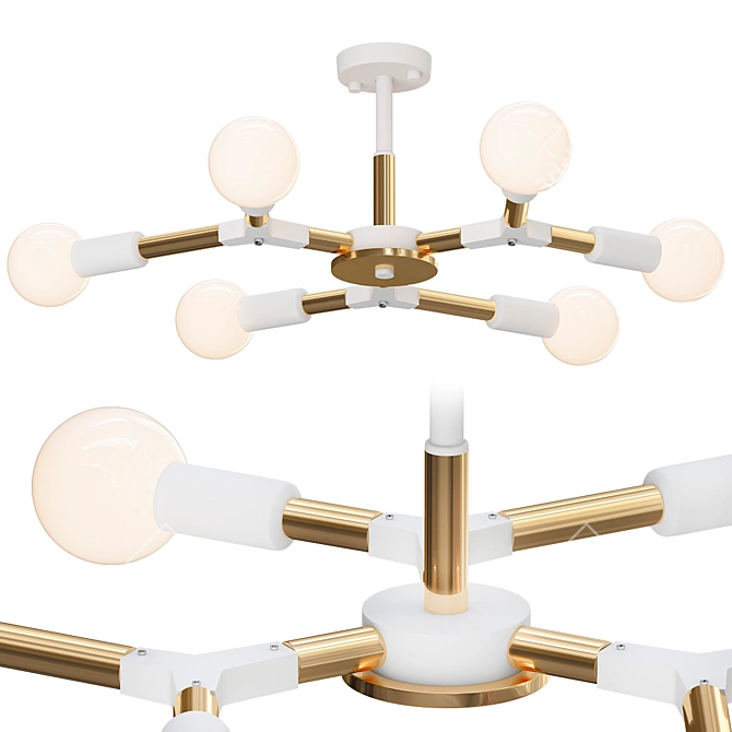 Molecular Elegance Pendant Light 3D model image 1