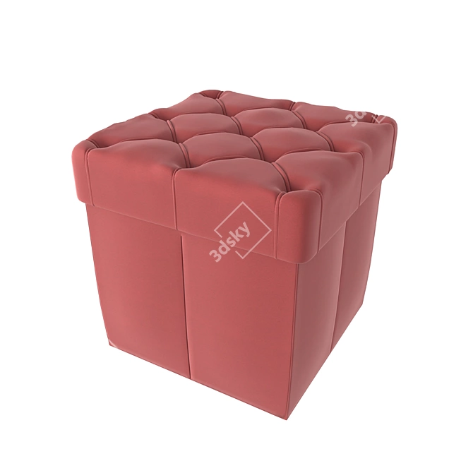 Chester Ottoman: Compact and Stylish 40cm Cube 3D model image 1