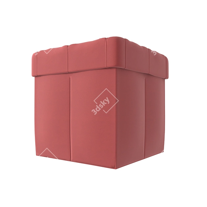 Chester Ottoman: Compact and Stylish 40cm Cube 3D model image 2