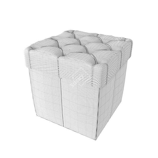 Chester Ottoman: Compact and Stylish 40cm Cube 3D model image 4