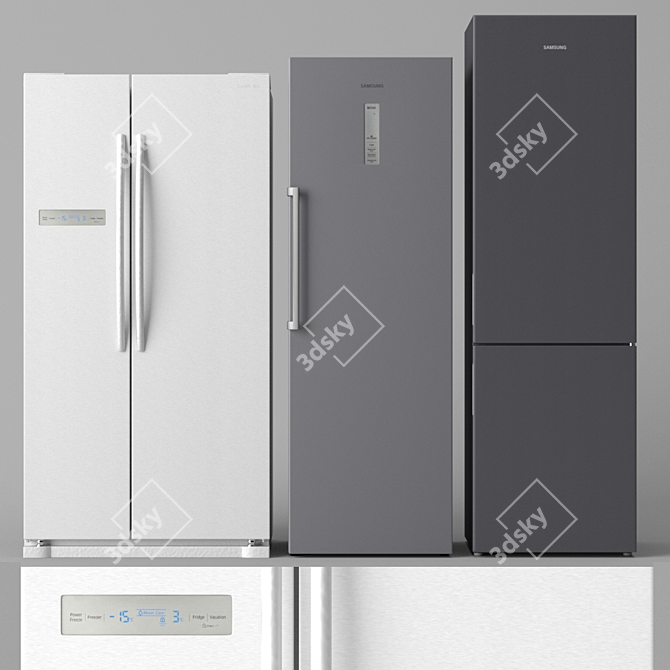 Samsung Refrigerator Collection 3D model image 5