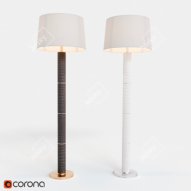 Sleek Elegance: Upper Fifth Floor Lamp 3D model image 6