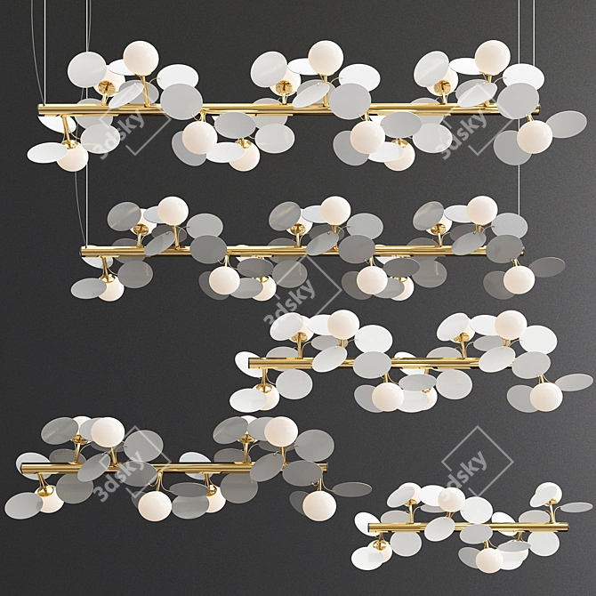 Elegant Matisse Chandelier 3D model image 1