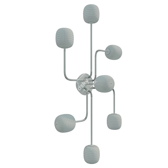 Elegant Mallow Chandelier 3D model image 5