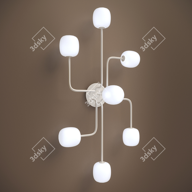 Elegant Mallow Chandelier 3D model image 7