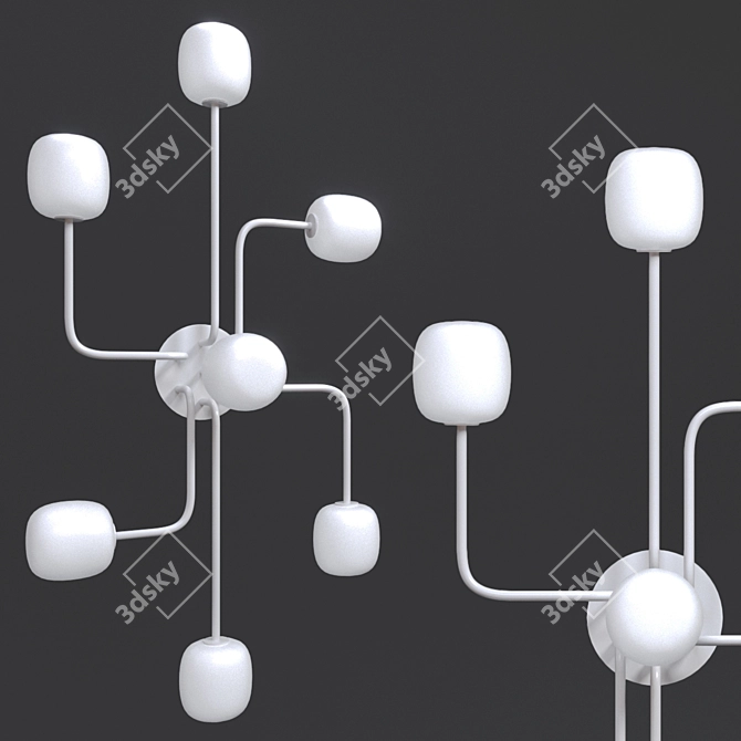 Elegant Mallow Chandelier 3D model image 1