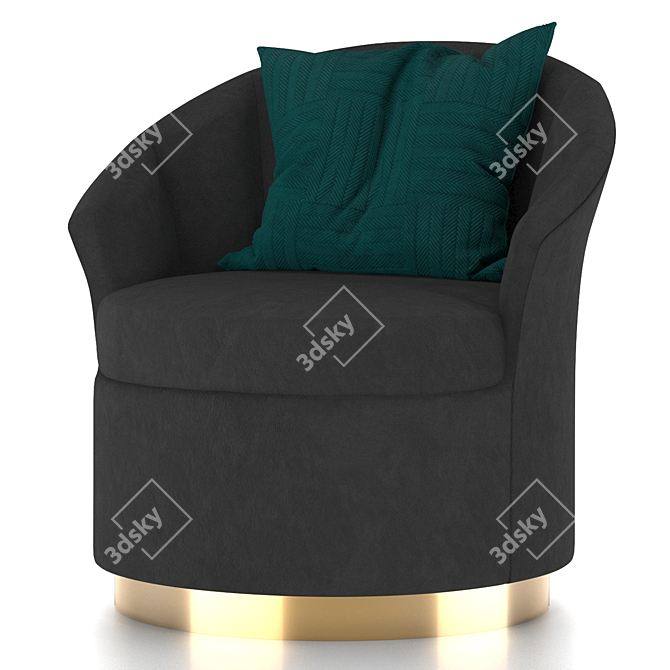 Stylish Arm Chair: Fits Anywhere 3D model image 2