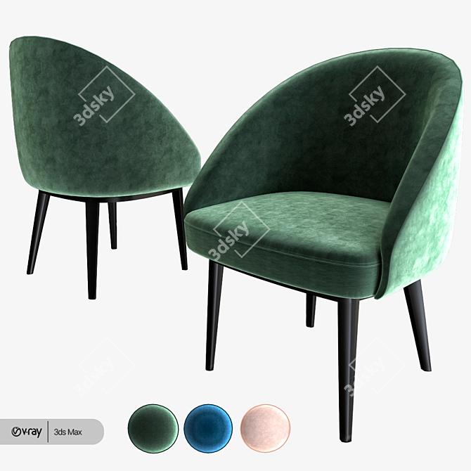 Eva Chair: Modern Elegance for Your Space 3D model image 1