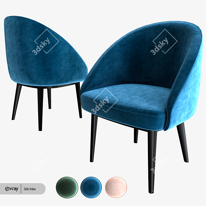 Eva Chair: Modern Elegance for Your Space 3D model image 2