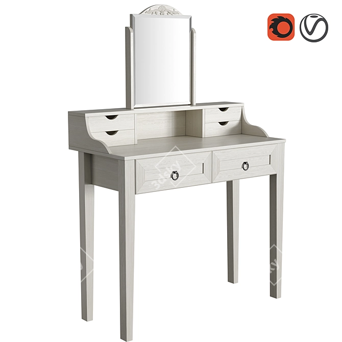 Luxury Marseille Dressing Table 3D model image 1