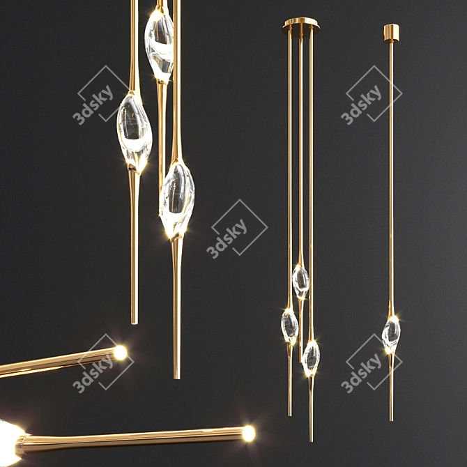 Elegant Cluster Light Collection 3D model image 2