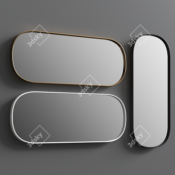 Sleek Esperanto Mirror by Rexa Design 3D model image 1