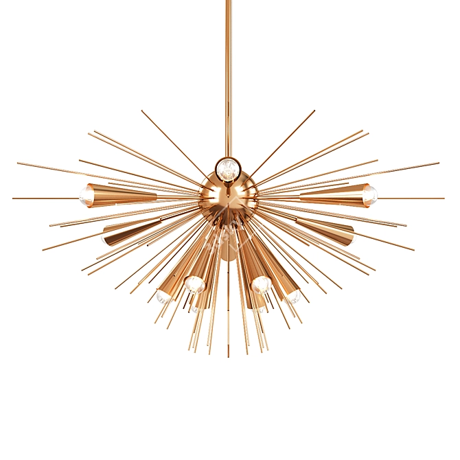 Modern Sputnik Chandelier: Illuminate Your Space 3D model image 1