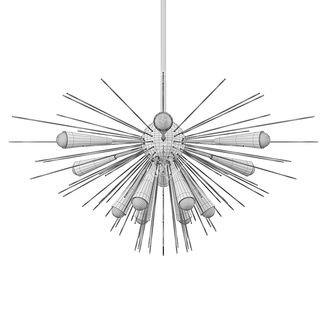 Modern Sputnik Chandelier: Illuminate Your Space 3D model image 2