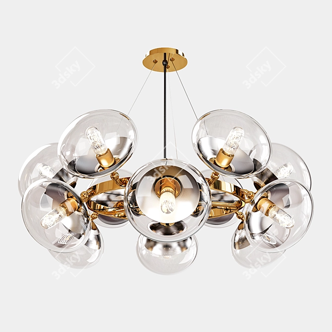 Grazi Glass Pendant Chandelier 3D model image 1