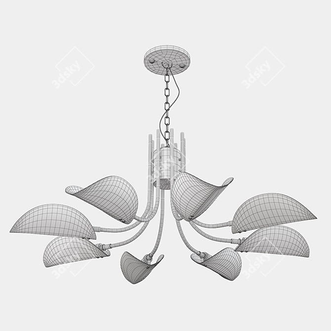 Bellvik Swivel Shades Chandelier 3D model image 2