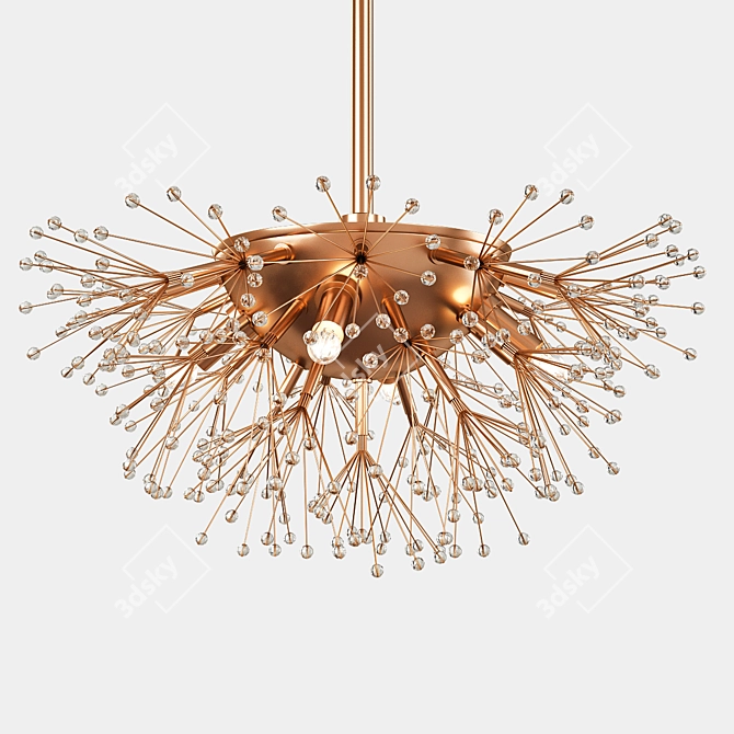 Industrial Elegance: Dickinson Chandelier 3D model image 1