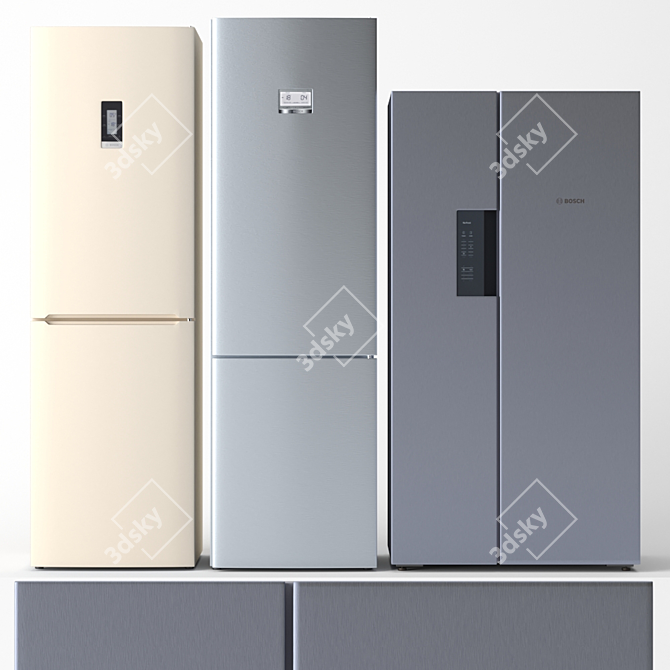 BOSCH Refrigerators: Versatile and Reliable 3D model image 1