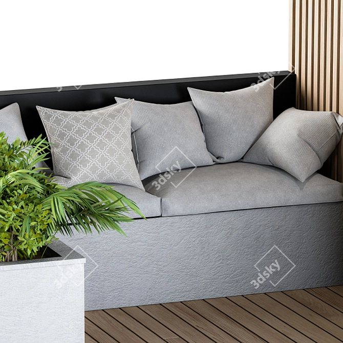 Elevated Oasis: Pergola Garden Furniture 3D model image 3