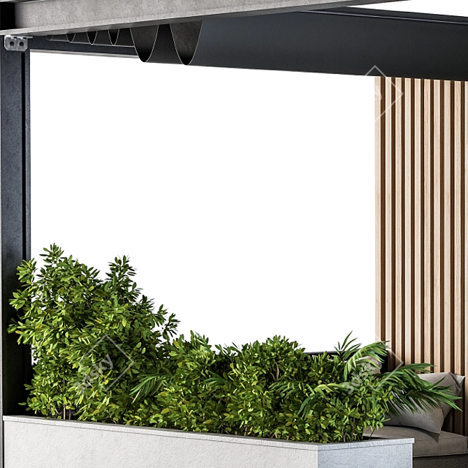 Elevated Oasis: Pergola Garden Furniture 3D model image 4