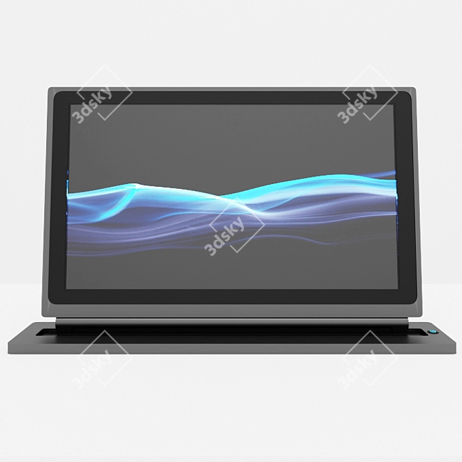 Sleek 15.6" Embedded Monitor 3D model image 2