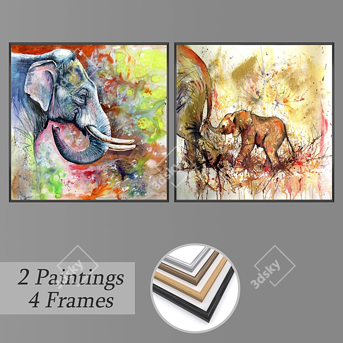 Captivating Wall Art Set 3D model image 1