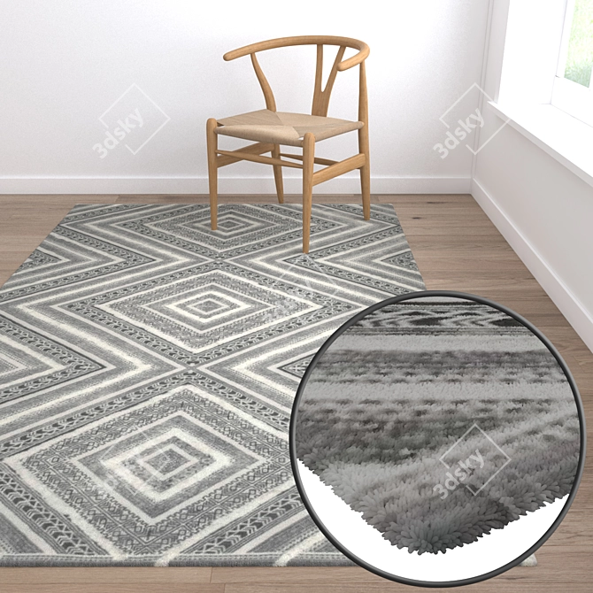 Title: Luxury Carpets Set - Top-Quality Textures 3D model image 5