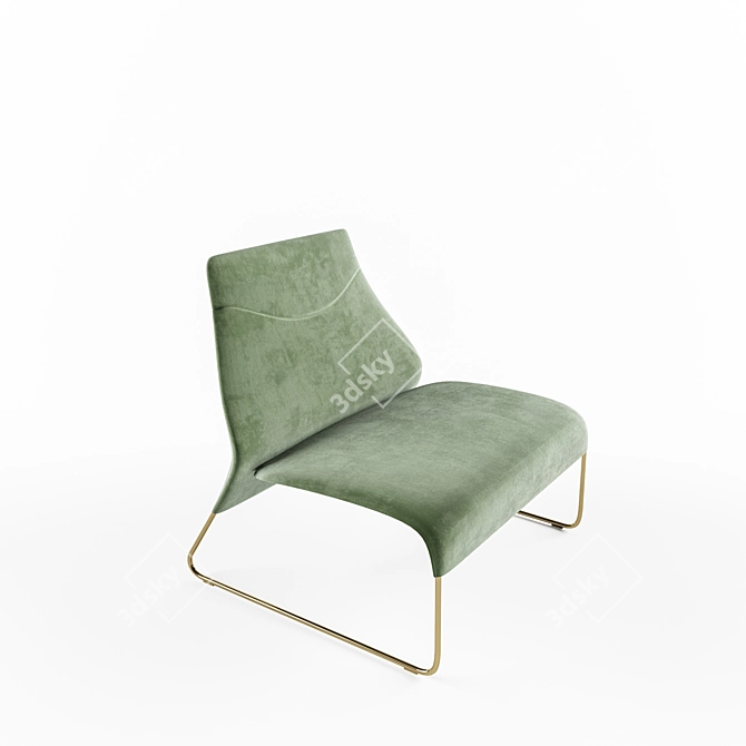 Sleek Modern Chair 3D model image 1