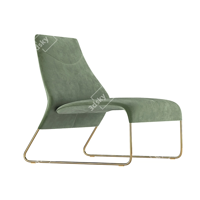 Sleek Modern Chair 3D model image 4