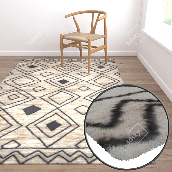 Luxury Carpet Set: High-Quality Textures, Versatile Usage 3D model image 5