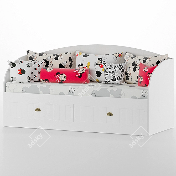 Vilagio Mickey Mouse Kids Bed 3D model image 3