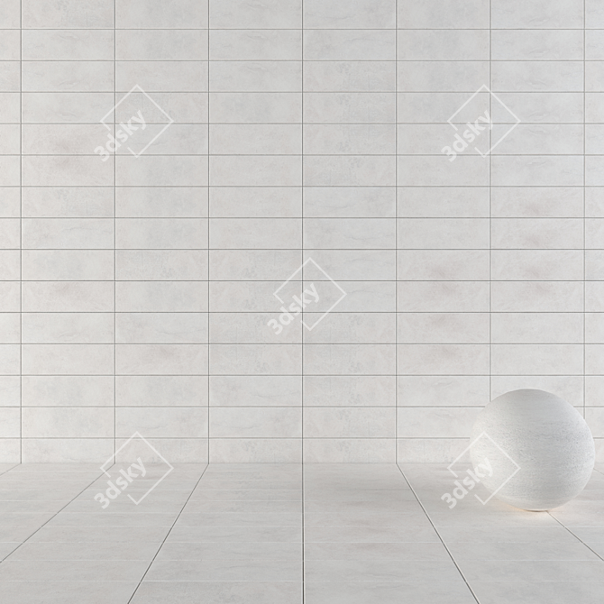 Suite Bianco Concrete Wall Tiles 3D model image 1