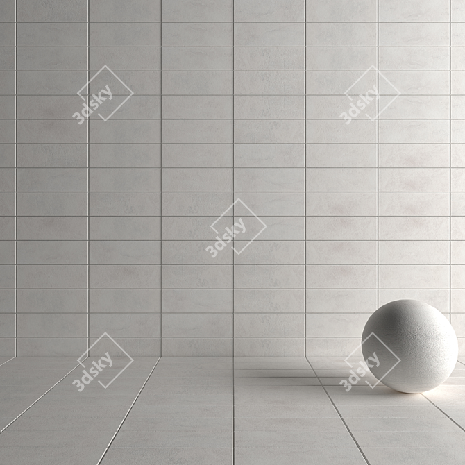 Suite Bianco Concrete Wall Tiles 3D model image 4