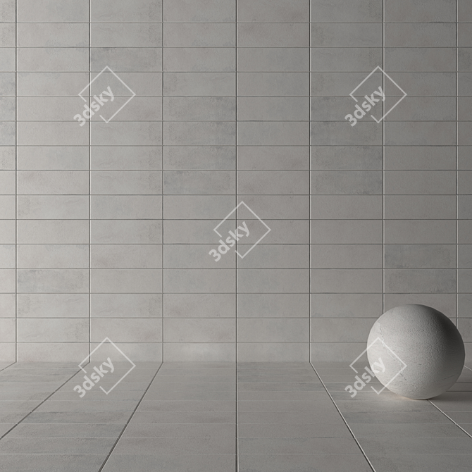 Suite Bianco Concrete Wall Tiles 3D model image 3