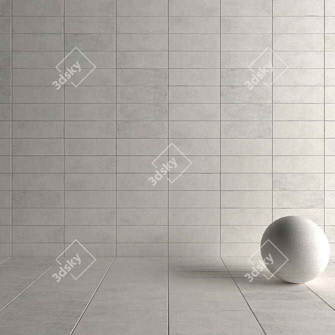Suite Bianco Concrete Wall Tiles 3D model image 4
