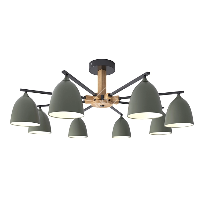 Scandinavian Chandelier NOA: Elegant Lighting Solution 3D model image 1