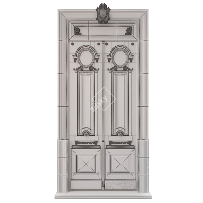 Classic 3D Max Door - 1600mm x 3500mm 3D model image 5