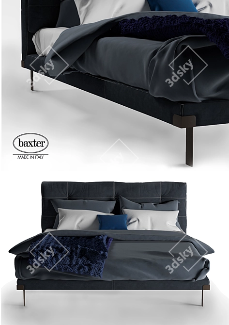 Luxurious Victor Bed - Ultimate Comfort! 3D model image 1