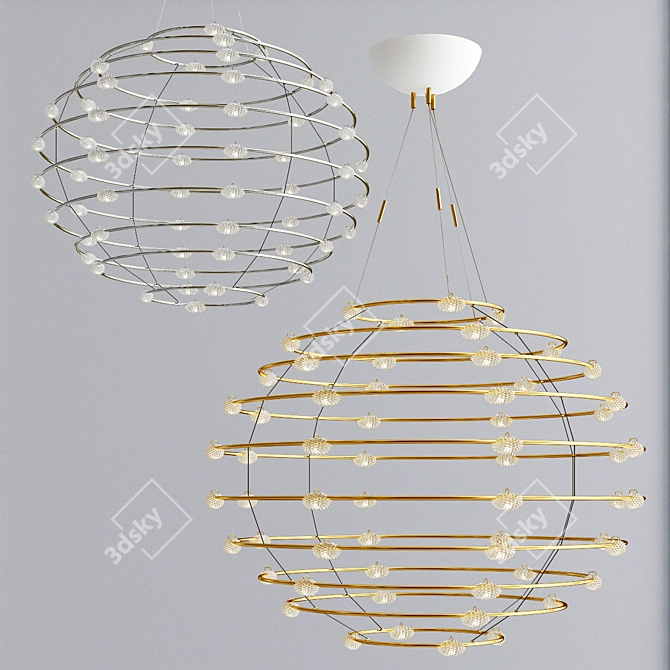 Elegant LED Pendant Light 3D model image 1