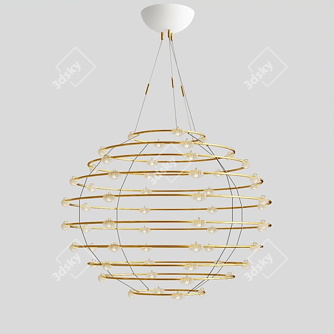 Elegant LED Pendant Light 3D model image 2