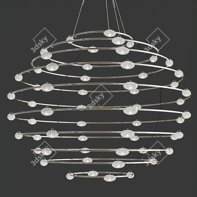 Elegant LED Pendant Light 3D model image 3