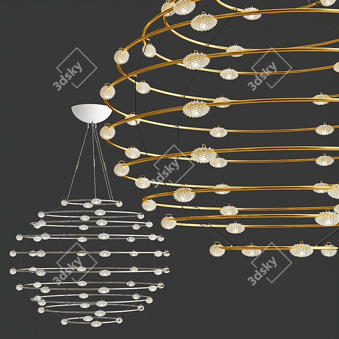 Elegant LED Pendant Light 3D model image 4