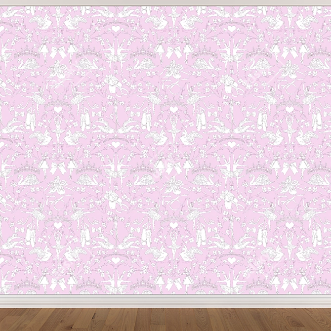 Seamless Wallpaper Set: 3 Shades 3D model image 3