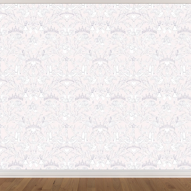 Seamless Wallpaper Set: 3 Shades 3D model image 4